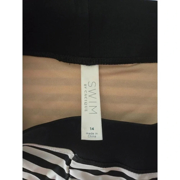 Swim by Cacique multicolor striped High Waisted Bottom Women's Size 14 - Picture 3 of 5